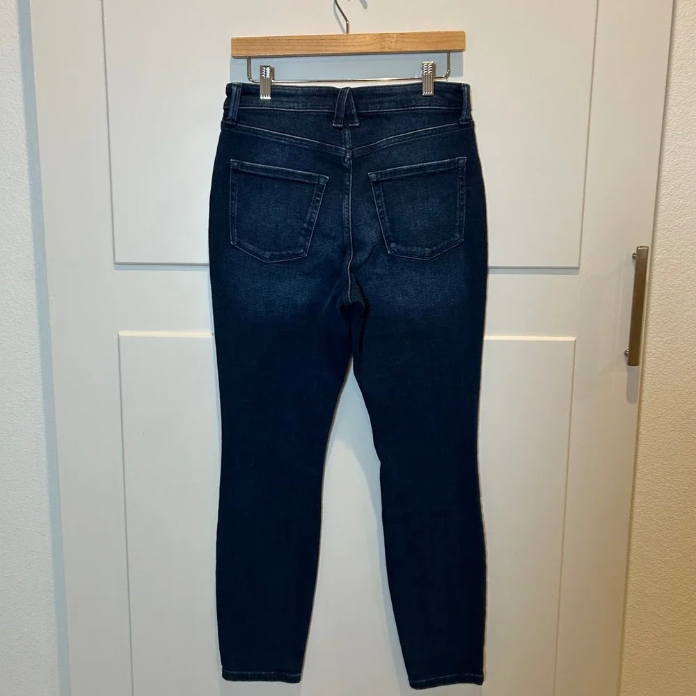 LC Lauren Conrad High-Rise Skinny Jeans Goldwash Dark Blue Size 8‎ NWT